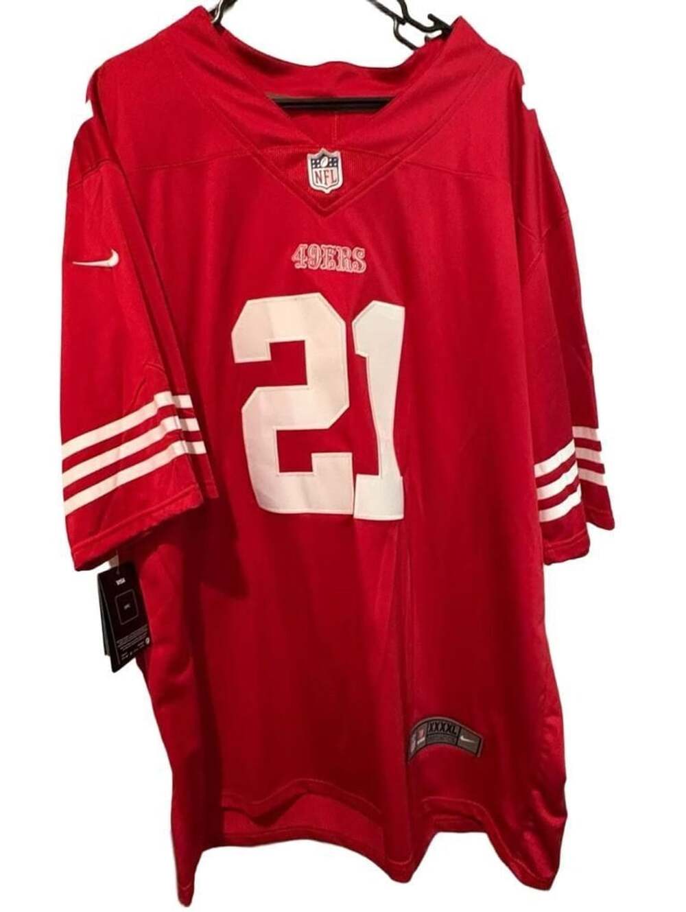 Nike San Francisco 49ers Frank Gore #21 On Field Red Game Jersey Men's XXXXL